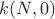 $k(N,0)$