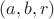$(a,b,r)$