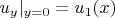 $u_y|_{y=0}=u_1(x)$