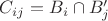 $C_{ij}=B_i\cap B'_j$