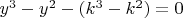 $y^3-y^2-(k^3-k^2)=0$