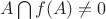 $A\bigcap f(A)\neq0$