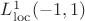 $L^1_{\mathrm{loc}}(-1,1)}$