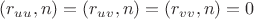 $(r_{uu},n)=(r_{uv},n)=(r_{vv},n)=0$