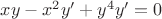 $xy-x^2y'+y^4y'=0$