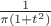 $ \frac{1}{\pi(1+t^2)}$