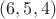 $(6, 5, 4)$