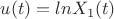 $u(t)=lnX_1(t)$