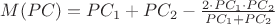 $M(PC)=PC_1+PC_2-\frac{2\cdot PC_1\cdot PC_2}{PC_1+PC_2}$