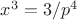 $x^3=3/p^4$