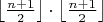 $\ \ \big\lfloor\frac{n+1}{2}\big\rfloor\cdot\big\lfloor\frac{n+1}{2}\big\rfloor $