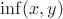 $\inf(x,y)$