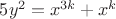 $5y^2=x^{3k}+x^{k}$