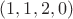 $(1,1,2,0)$