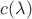 $ c(\lambda)$