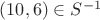 $(10,6)\in S^{-1}$