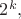 $2^k,$