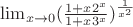 $\lim_{x\to 0}(\frac{1+x \etc 2^x}{1+x \etc 3^x})^\frac{1}{x^2}&$
