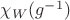 $\chi_W(g^{-1})$