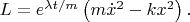 $L=e^{\lambda t/m}\left(m\dot{x}^2-kx^2\right).$