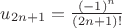 $u_{2n+1}=\frac{(-1)^n}{(2n+1)!}$