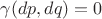 $\gamma(dp,dq) = 0$ $\gamma(dp,dq) = 0$
