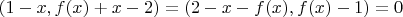 $$
(1-x,f(x)+x-2)=(2-x-f(x),f(x)-1)=0
$$