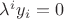 $\lambda^iy_i=0$