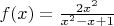 $f(x)=\frac{2 x^2}{x^2 - x  + 1}$