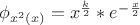 $\phi_{x^2 (x)}=x^{ \frac k2}*e^-^{\frac x2}$