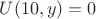 $U(10,y)=0$