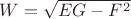 $W=\sqrt{EG-F^2}$