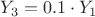 $Y_3=0.1 \cdot Y_1$