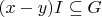 $(x-y) I \subseteq G$