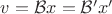 $v = \mathcal B x = \mathcal B' x'$