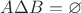 $A \Delta B = \varnothing$