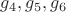 $g_4, g_5, g_6$