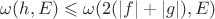 $\omega(h, E) \leqslant \omega(2(|f|+|g|), E)$