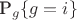 P_g\{g=i\}