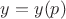 $ y = y(p)$