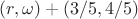 $(r, \omega) + (3/5, 4/5)$