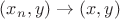 $(x_n,y) \to (x,y)$