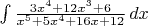 \int \frac{3x^{4}+12x^{3}+6}{x^{5}+5x^{4}+16x+12} \,dx