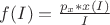 $f(I)=\frac{p_x*x(I)}{I}$