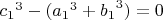 ${c_1}^3-({a_1}^3+{b_1}^3)=0$