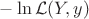 $-\ln \mathcal L(Y, y)$