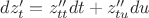 $dz'_t=z''_{tt}dt+z''_{tu}du$
