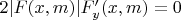 $2|F(x,m)|F'_y(x,m)=0$