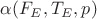 $\alpha(F_E, T_E, p)$
