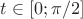 $t\in [0;\pi/2]$